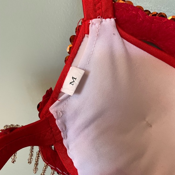 ROYAL SMEELA Crystal & Rhinestone Belly Dance Costume Bra for Women Size Medium - Picture 7 of 13